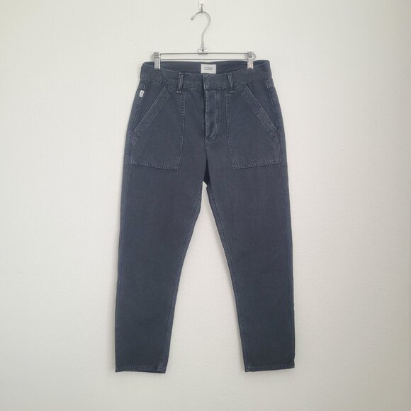 Citizens of Humanity Womens Leah Cotton Tapered Cargo Pants Black Size 26 - Picture 3 of 13